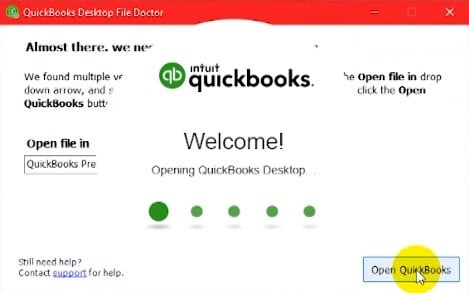 Open QuickBooks - Screenshot