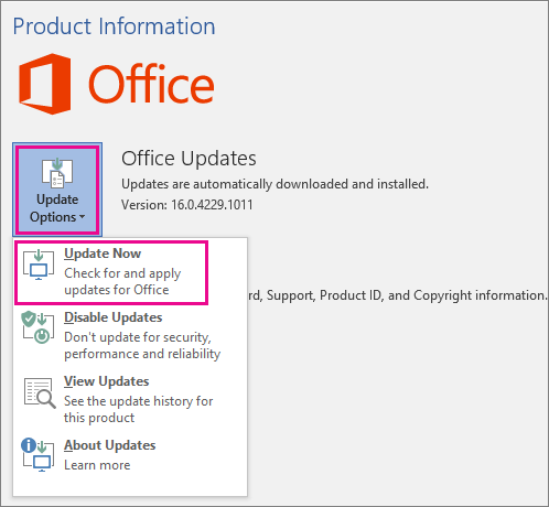 Outlook is updated to latest release - Screenshot