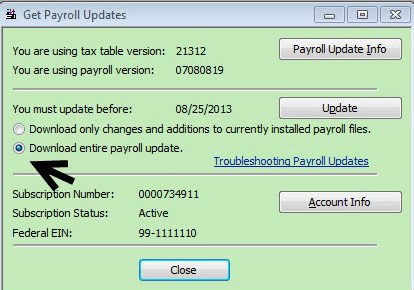 Download tax table - Screenshot