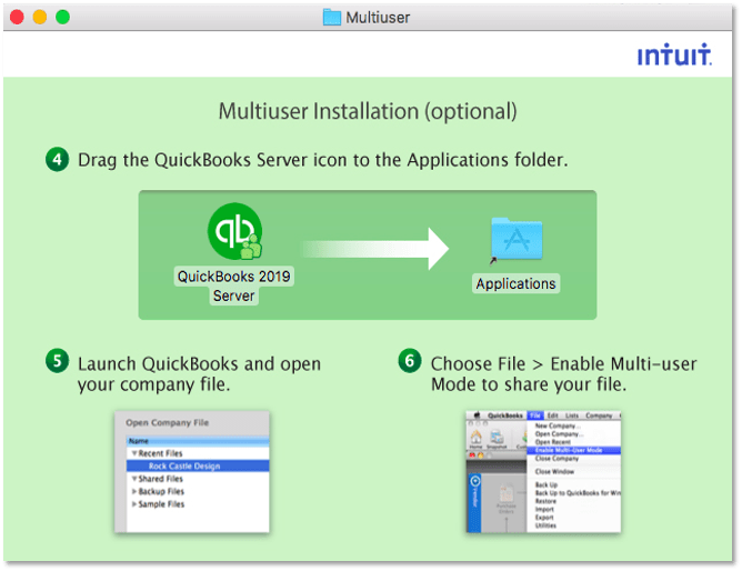 QuickBooks in multi-user mode - Screenshot