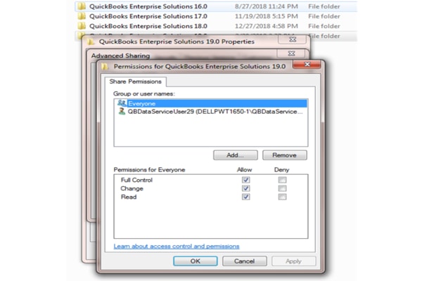 Set proper folder permissions - Screenshot