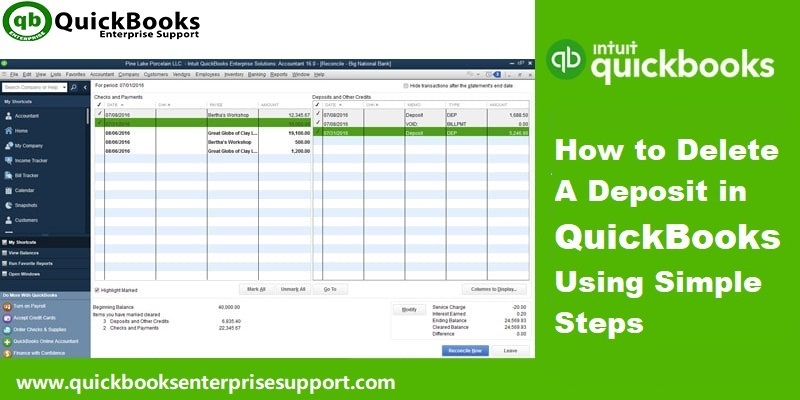 How to Delete or Undo from Deposit in QuickBooks - Featured Image