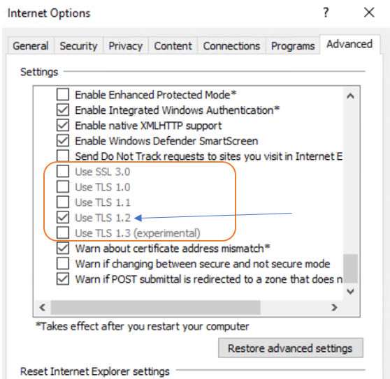 Internet Option - Screenshot