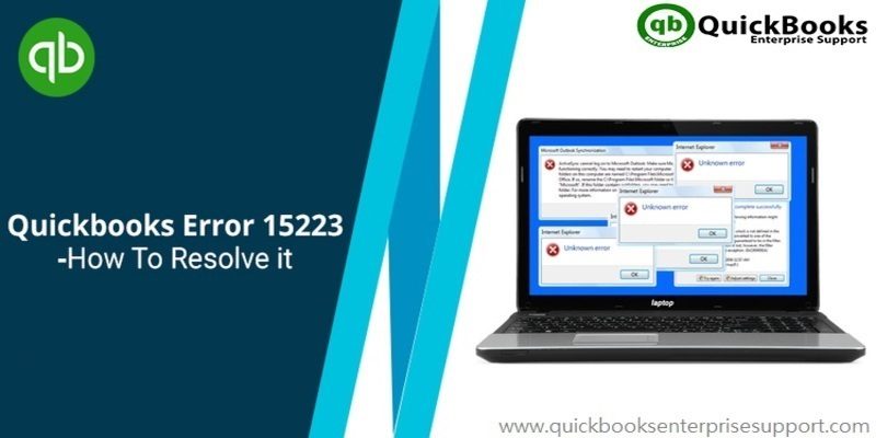 Fix QuickBooks Error 15223 while updating QuickBooks desktop or downloading a payroll update - Featured Image