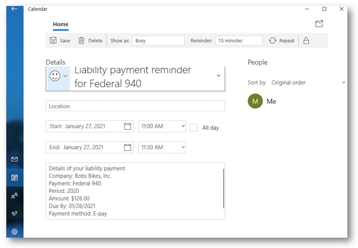 IMPROVED! Payroll liability reminders - Screenshot