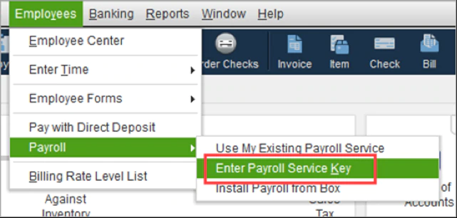 Enter the payroll service PIN - Screenshot
