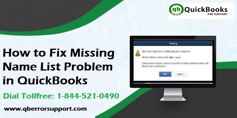 How to Fix Missing Name List Problem in QuickBooks?