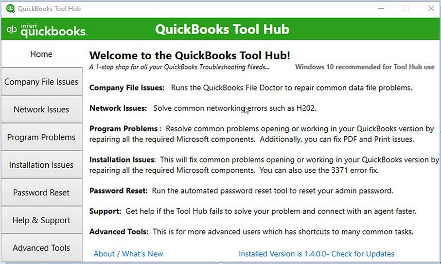 Using QuickBooks File Doctor to Fix quickbooks error code C=184
